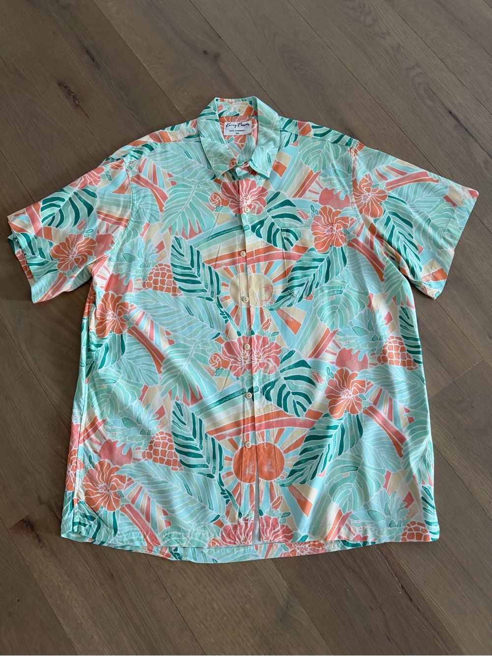 Kenny Flowers “The Hawaii” Mint Green Tropical Print Short Sleeve Shirt